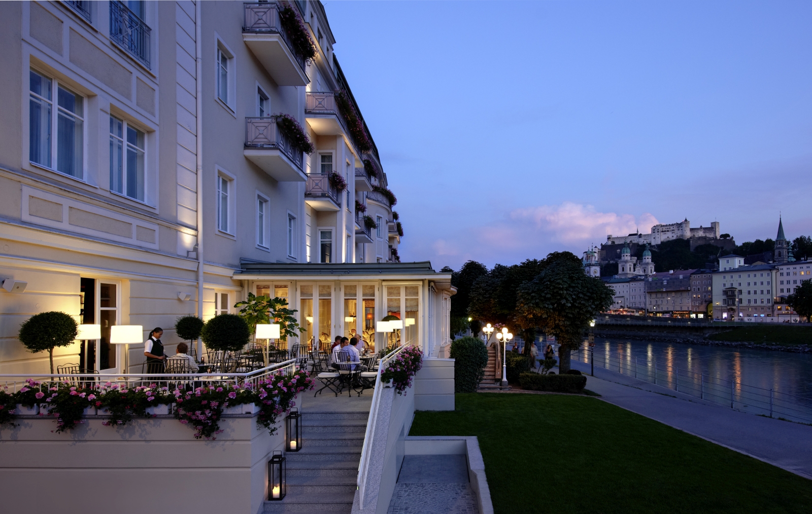 Terrace of the Hotel Sacher Salzburg
