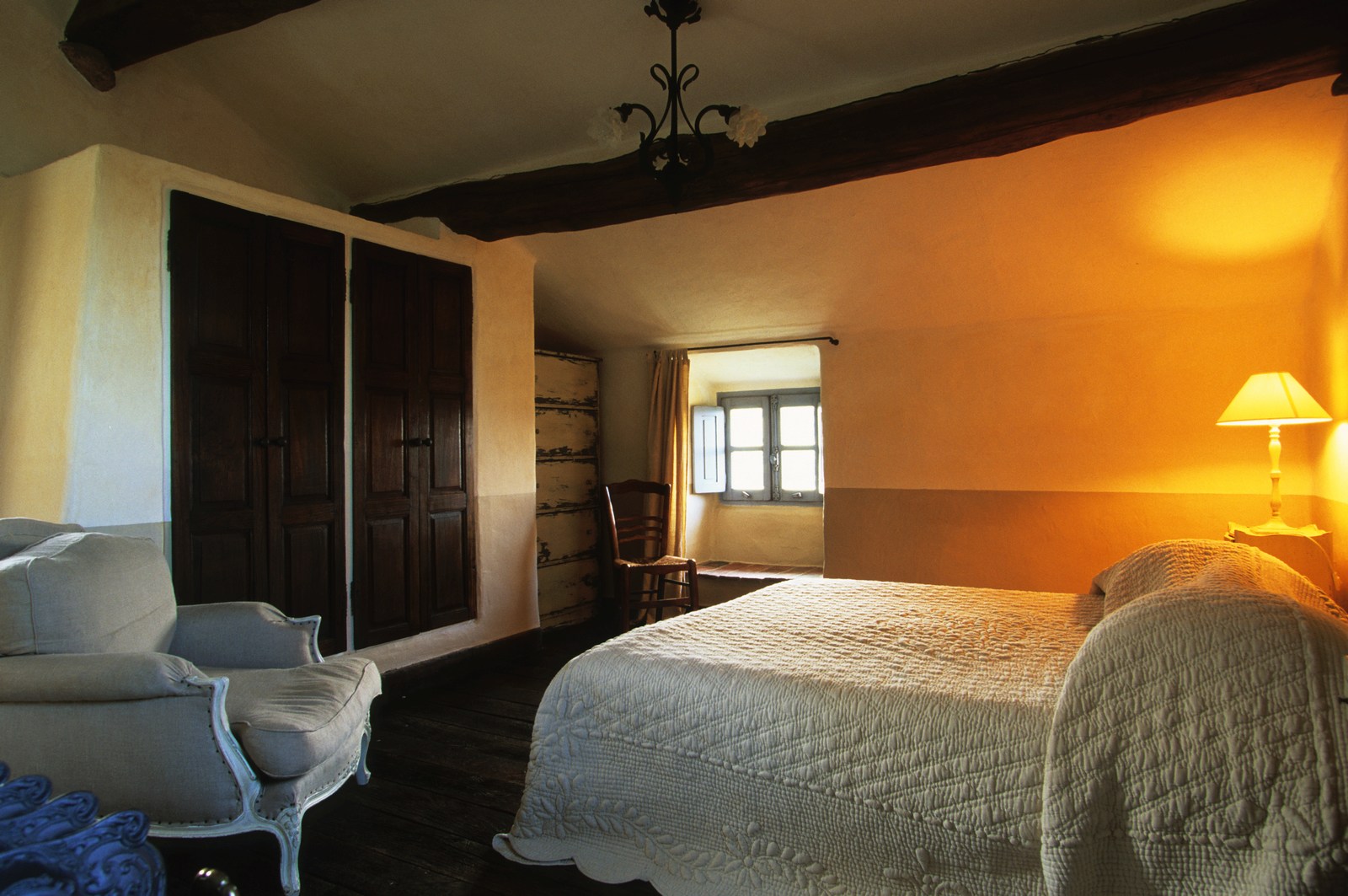 A double bedroom of Nivara, Corsica
