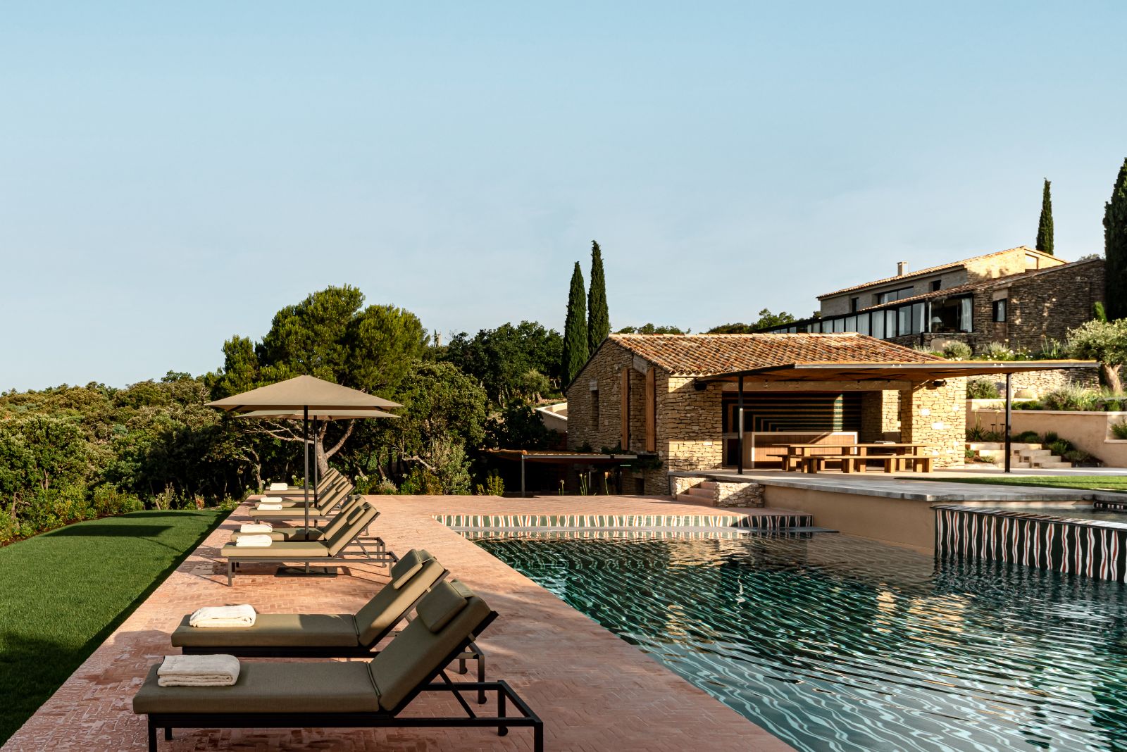 Poolside at Mas de Maillet in Provence