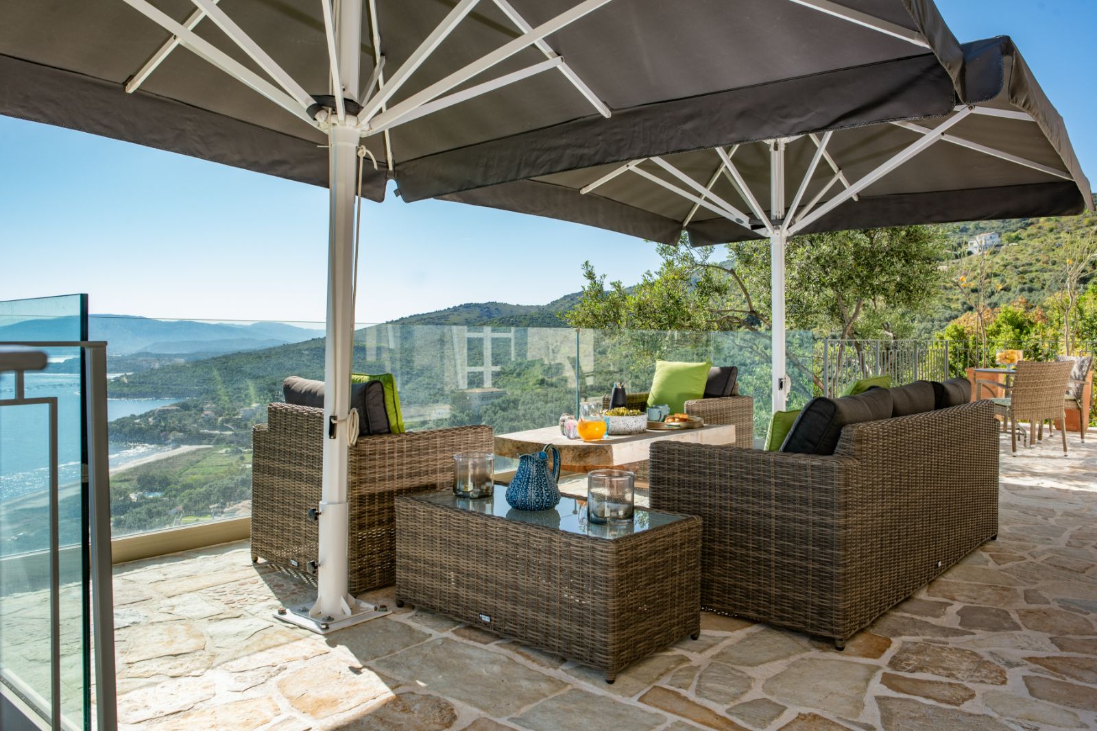 Outdoor Seating at Villa Eos in Corfu 