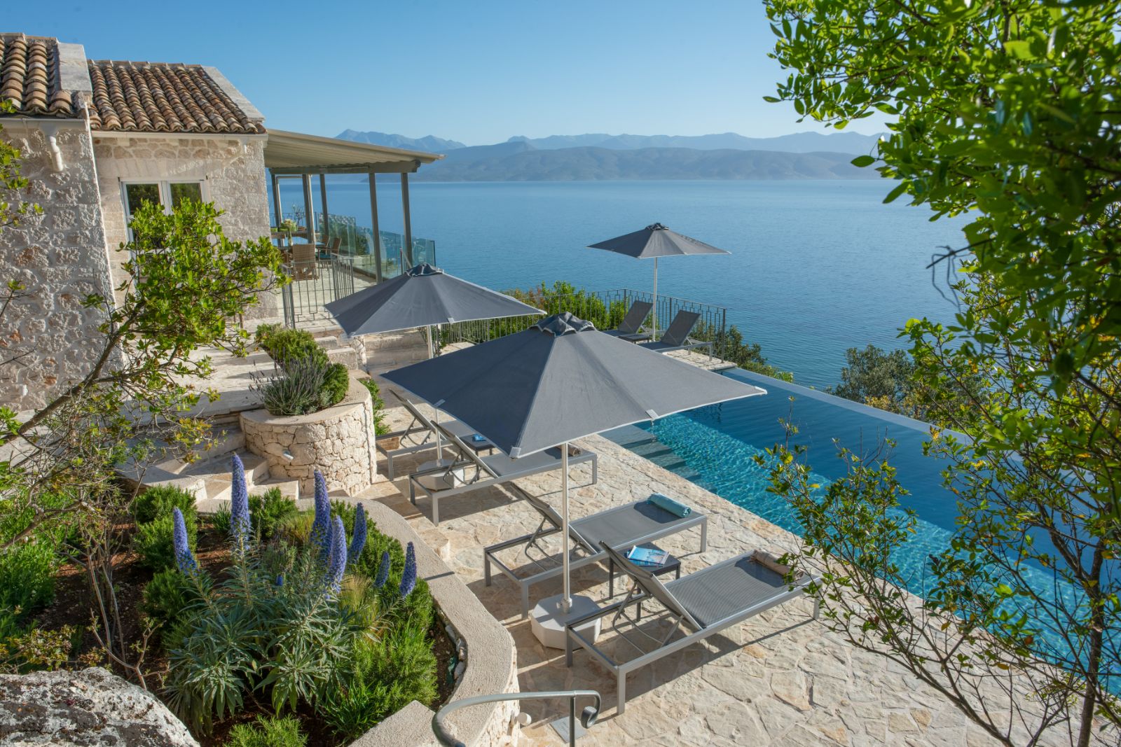 Pool View at Villa Gaia Corfu