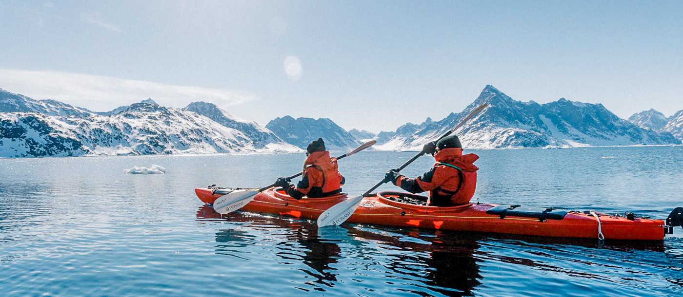 Kayaking in the Arctic from Ponant's Le Boreal cruise ship