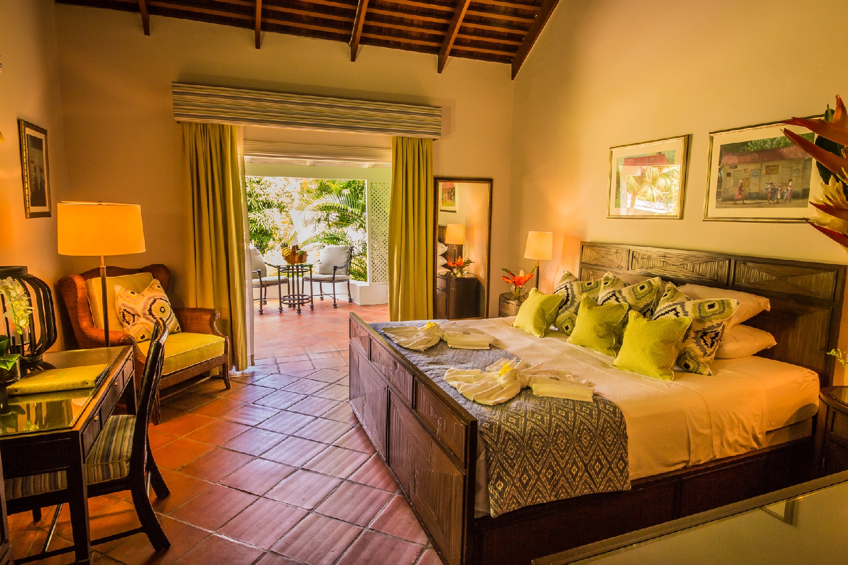 Deluxe cottage interiors at East Winds, St Lucia