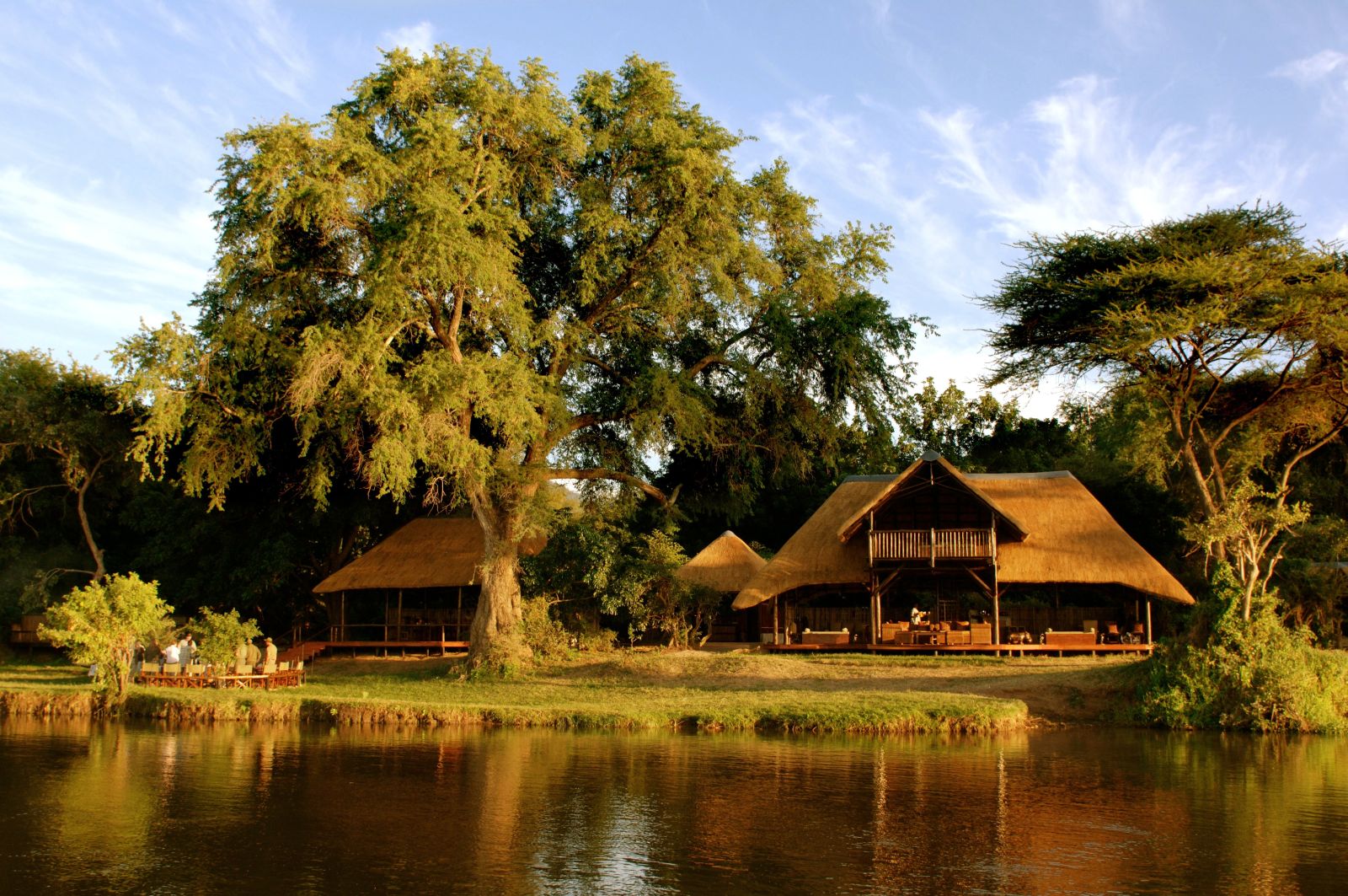 Exterior view of Chiawa Camp in Zambia 