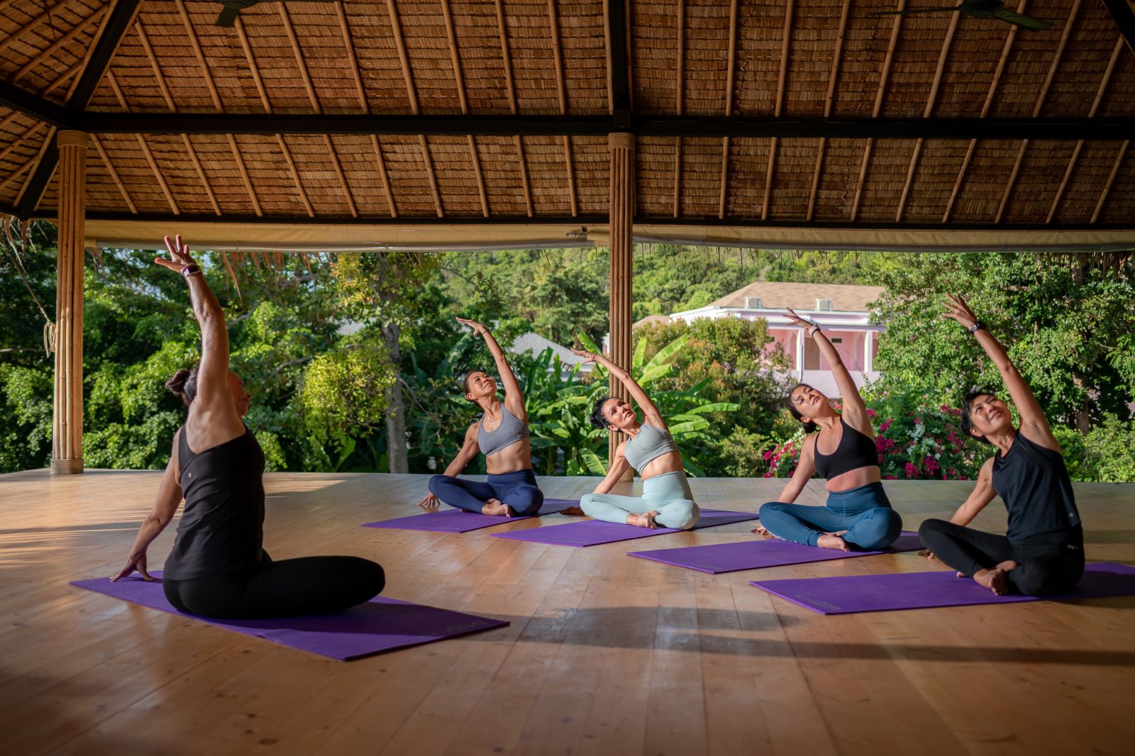 Group Yoga sessions in outdoor building at luxury zen resort Absolute Sanctuary 