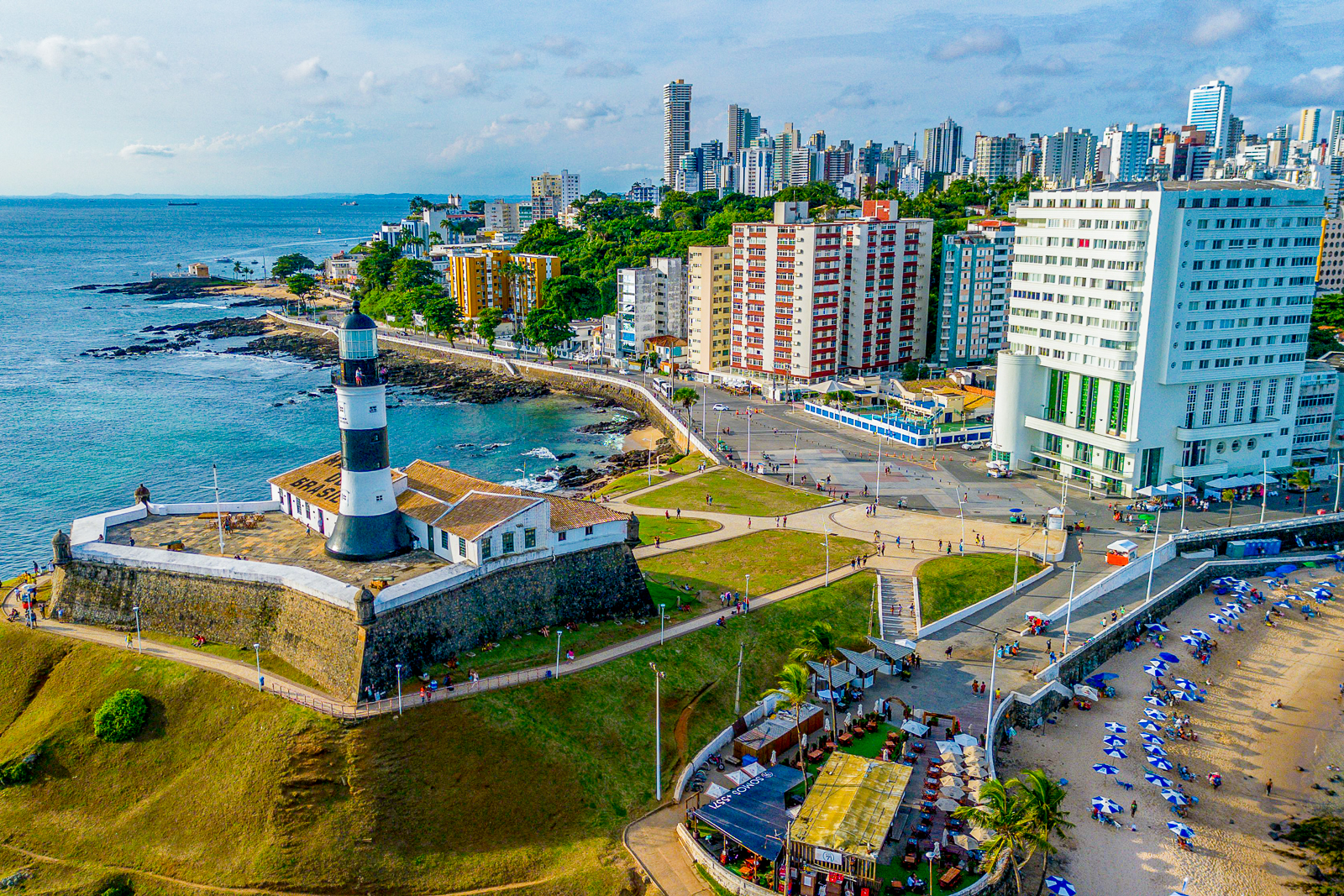 Aerial view of Salvador on the Bahian Coast of Brazil