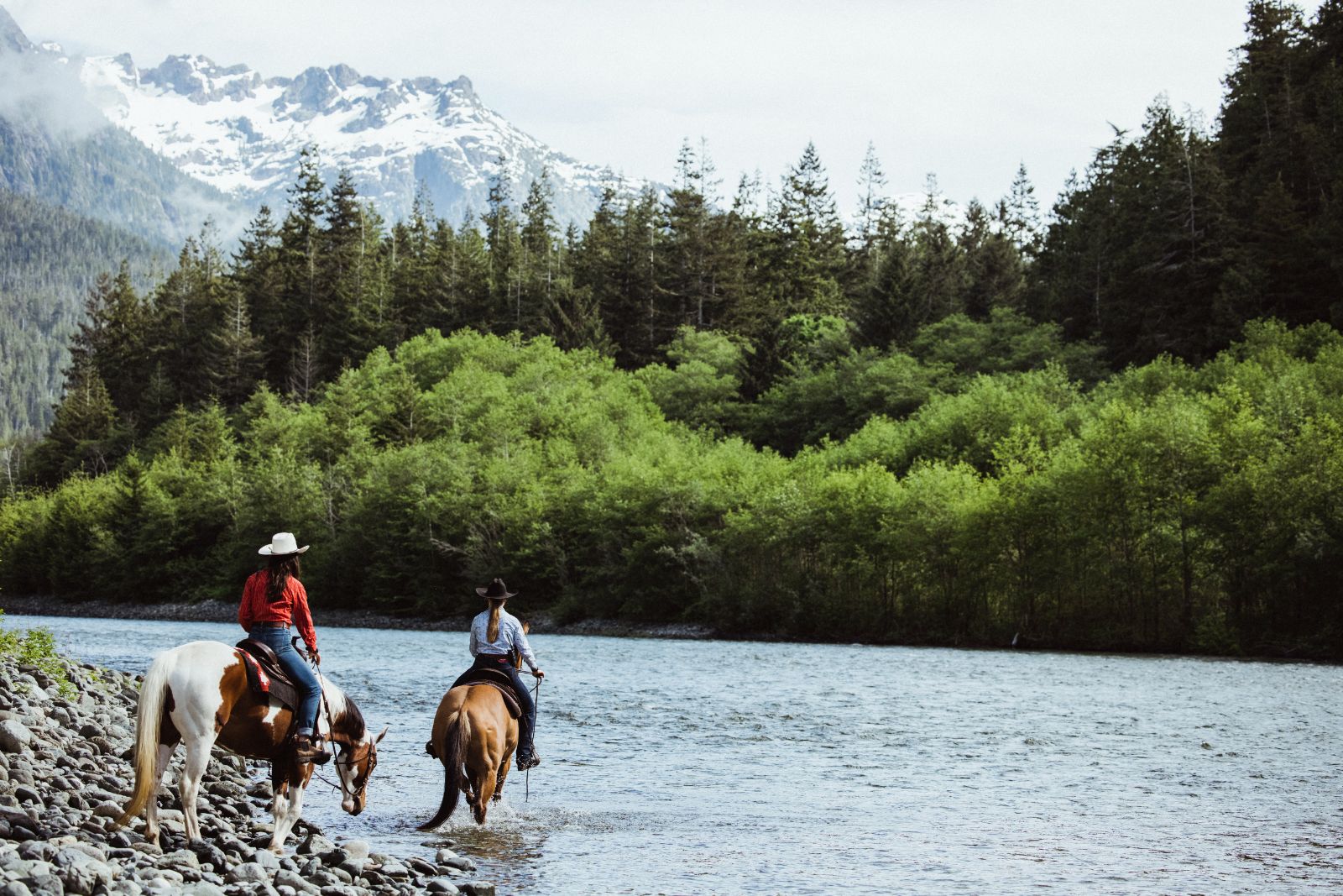 Riding on the grounds of Clayoquot Wilderness Resort in Vancouver, Canada