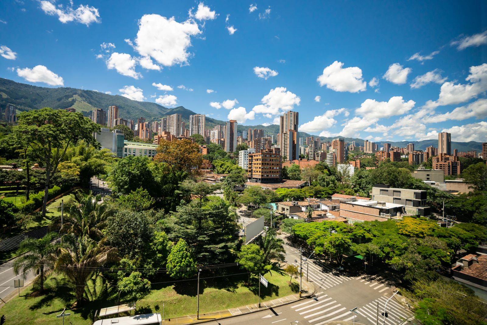 Aerial view of Medellin in Colombia