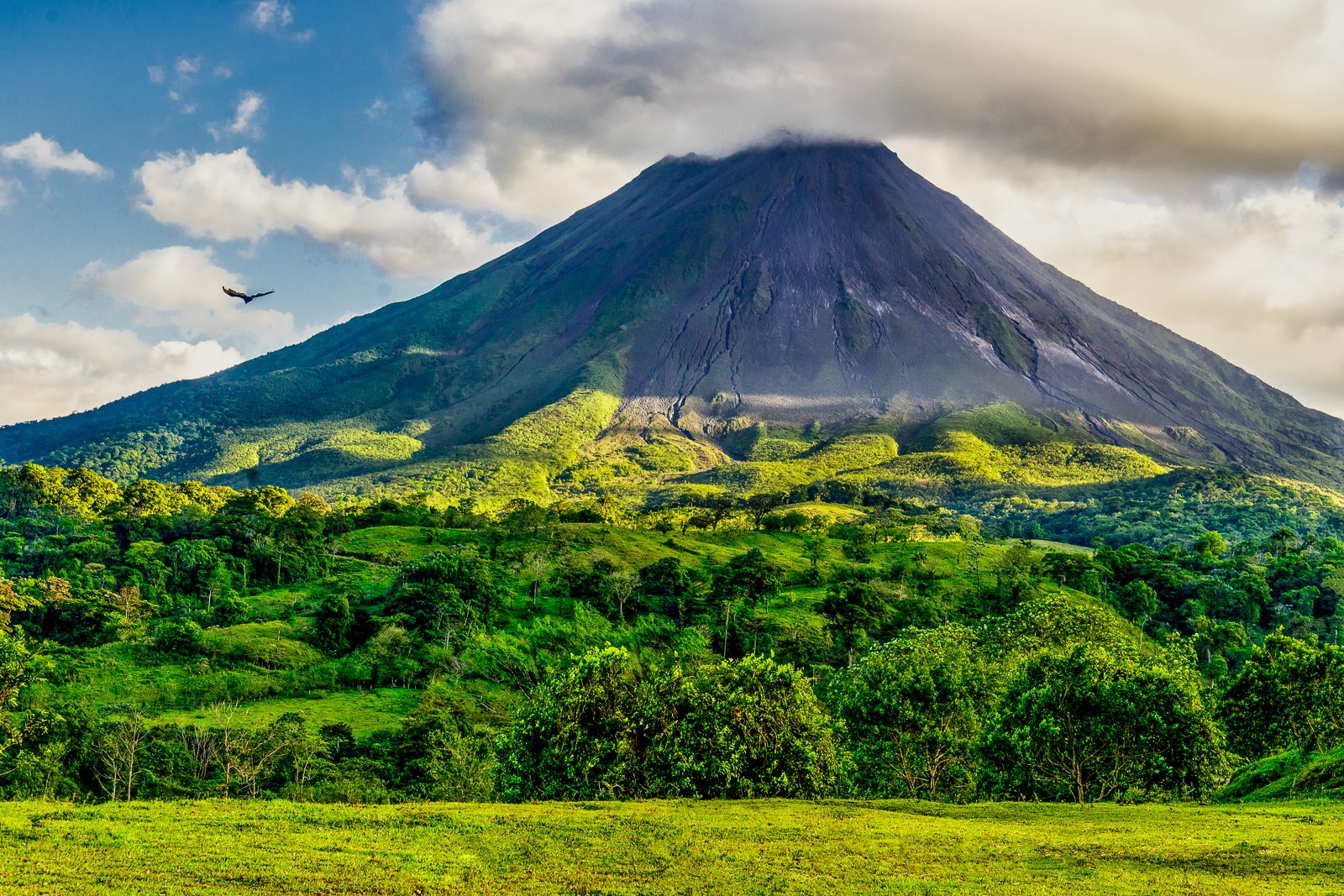 A view of Arenal Volcano in Arenal Volcano National Park