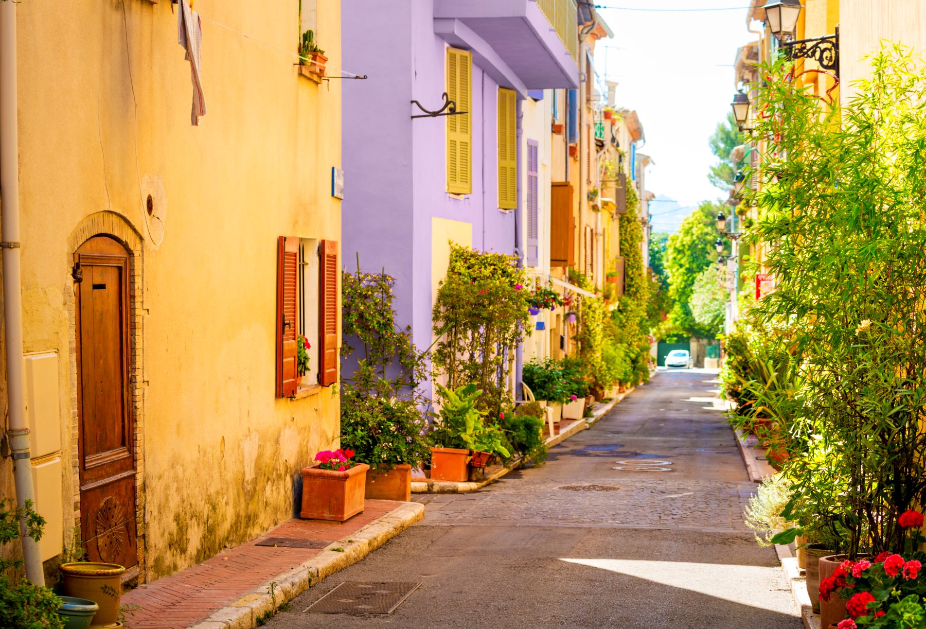 A colourful street located in Provence