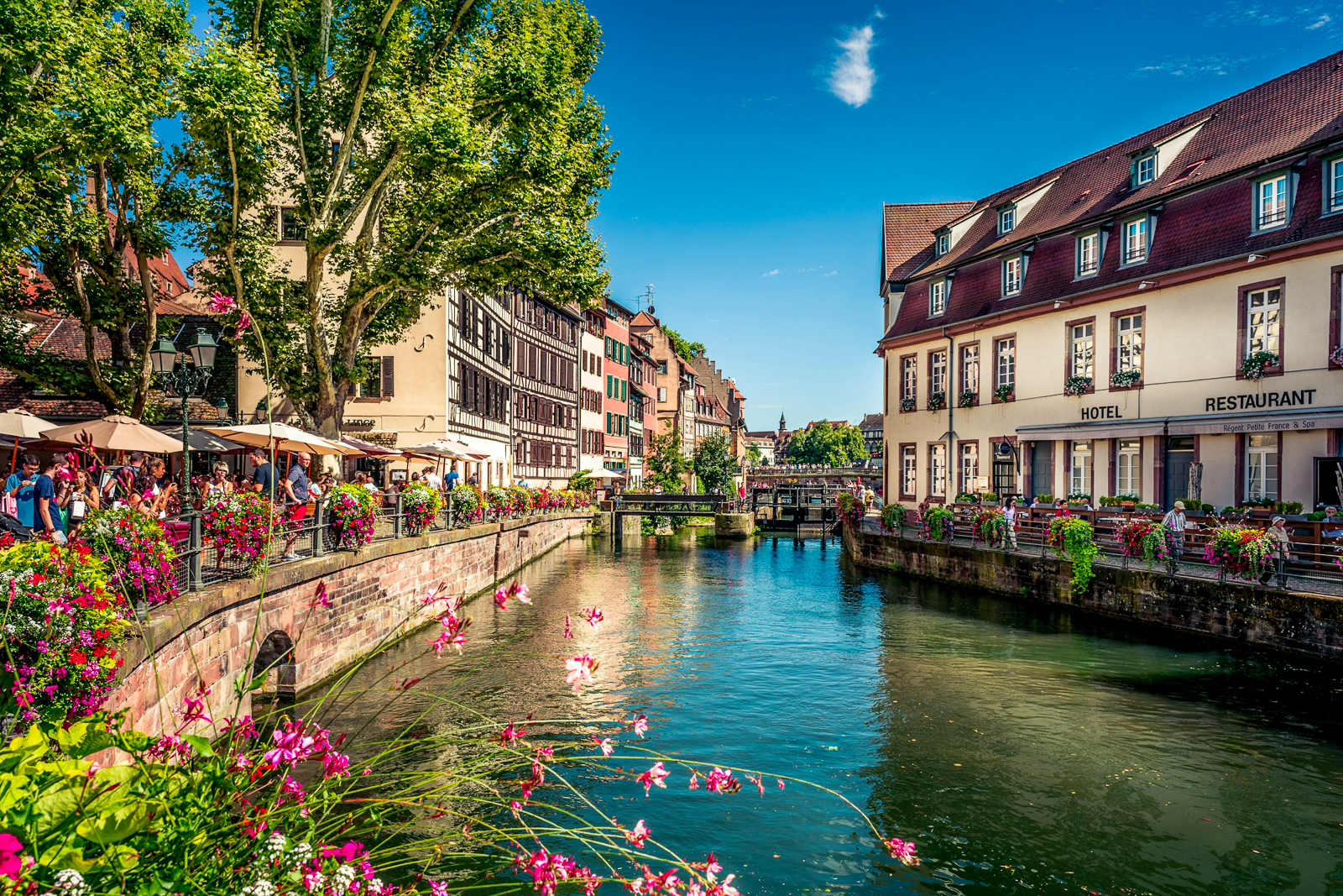 Houses on the river in Strasbourg