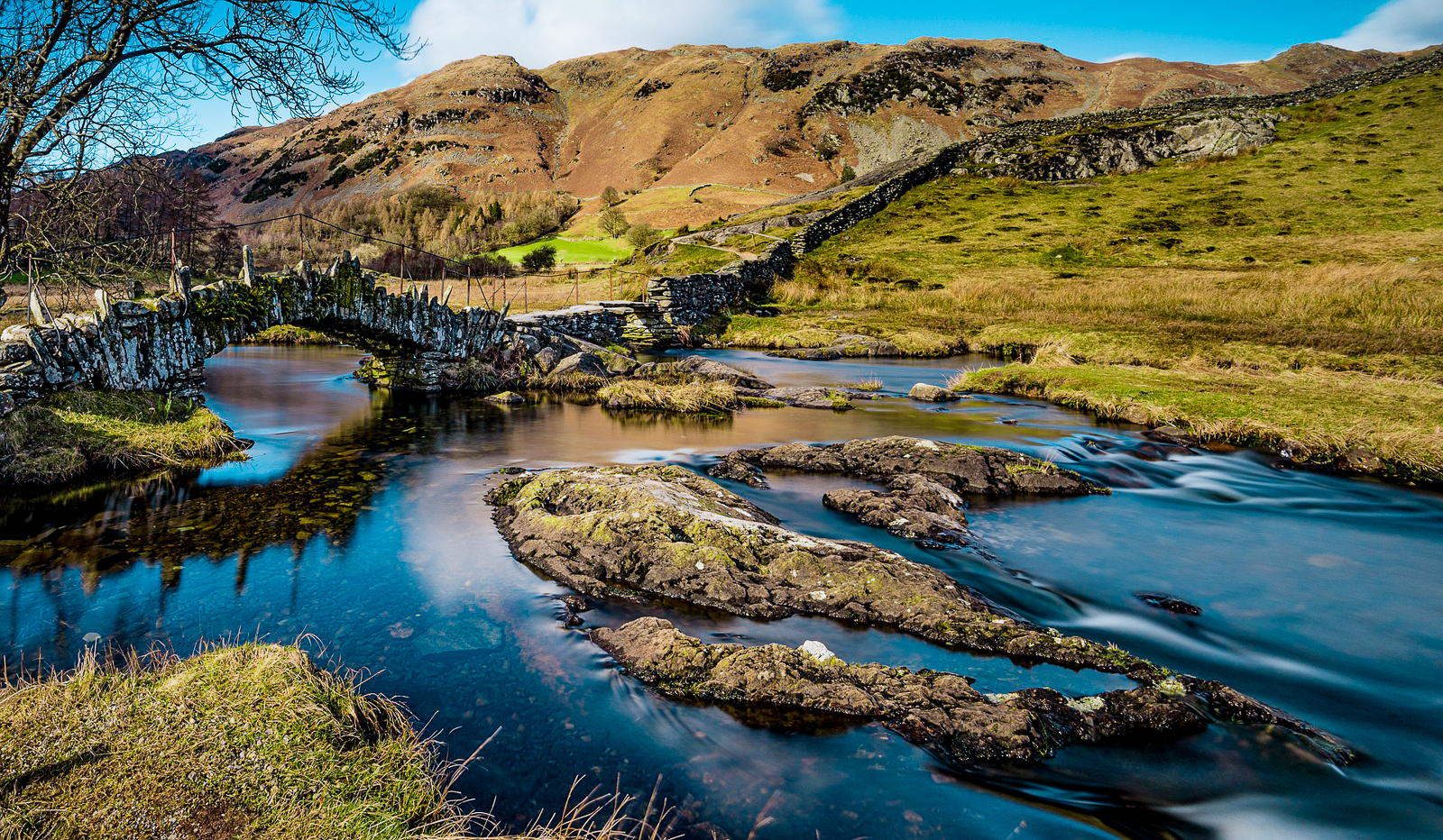 A stream running through the Lake District in England