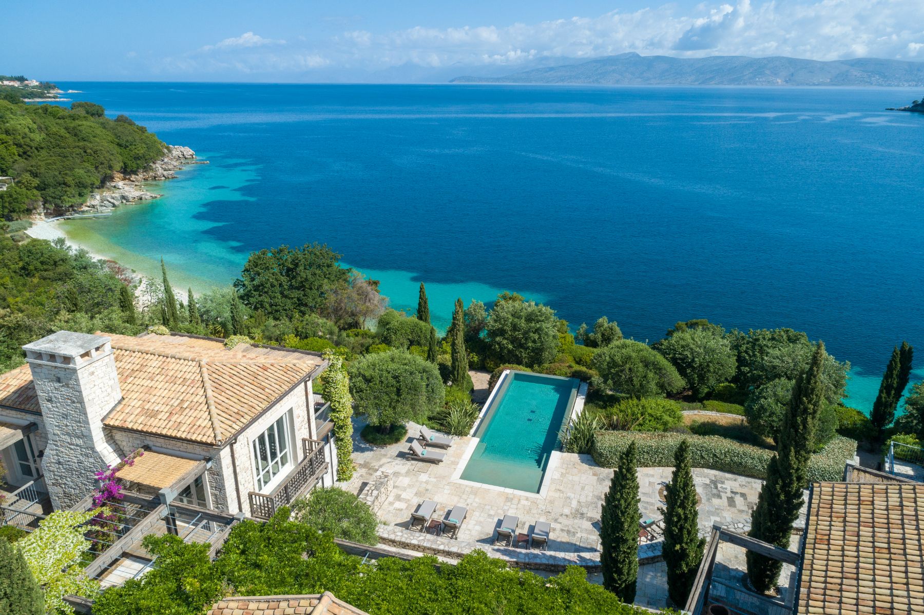 Aerial view of Villa Icarius, Corfu