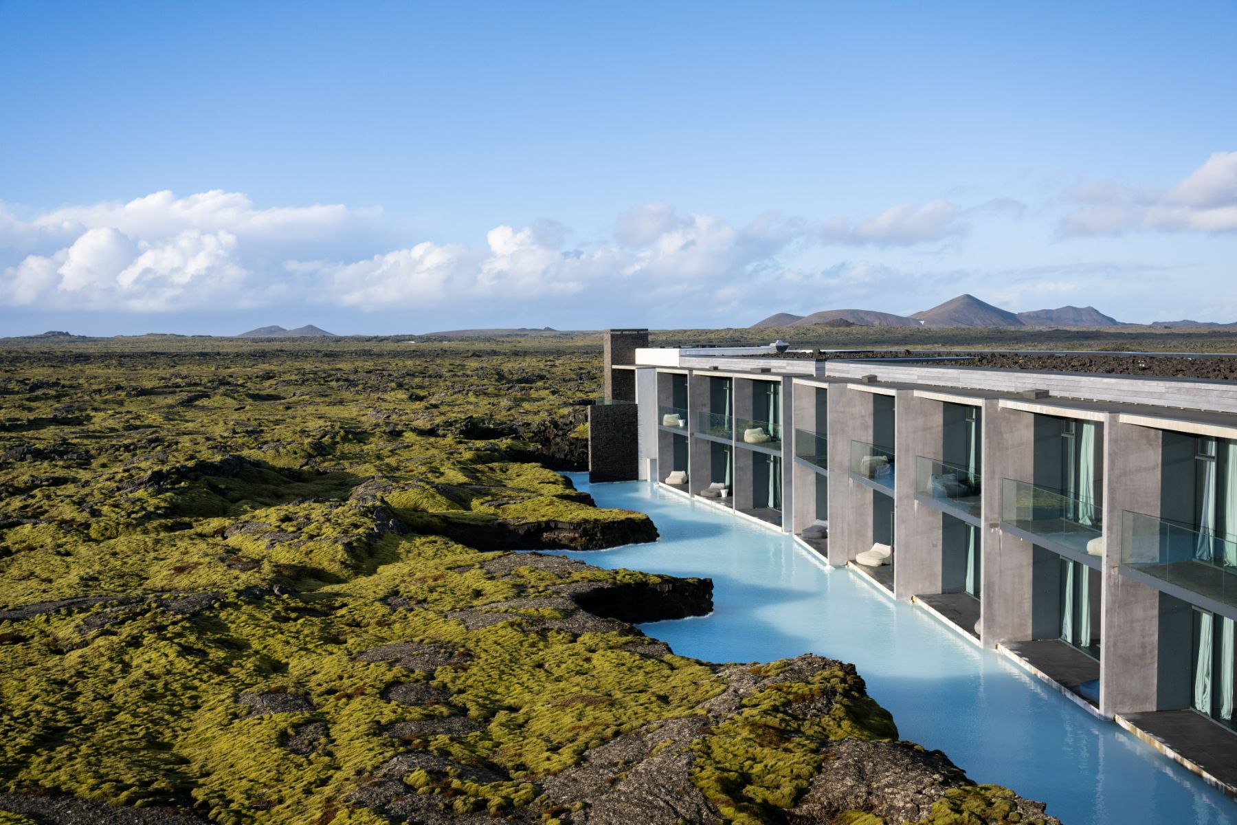 Exterior and surroundings of The Retreat at Blue Lagoon hotel in Iceland