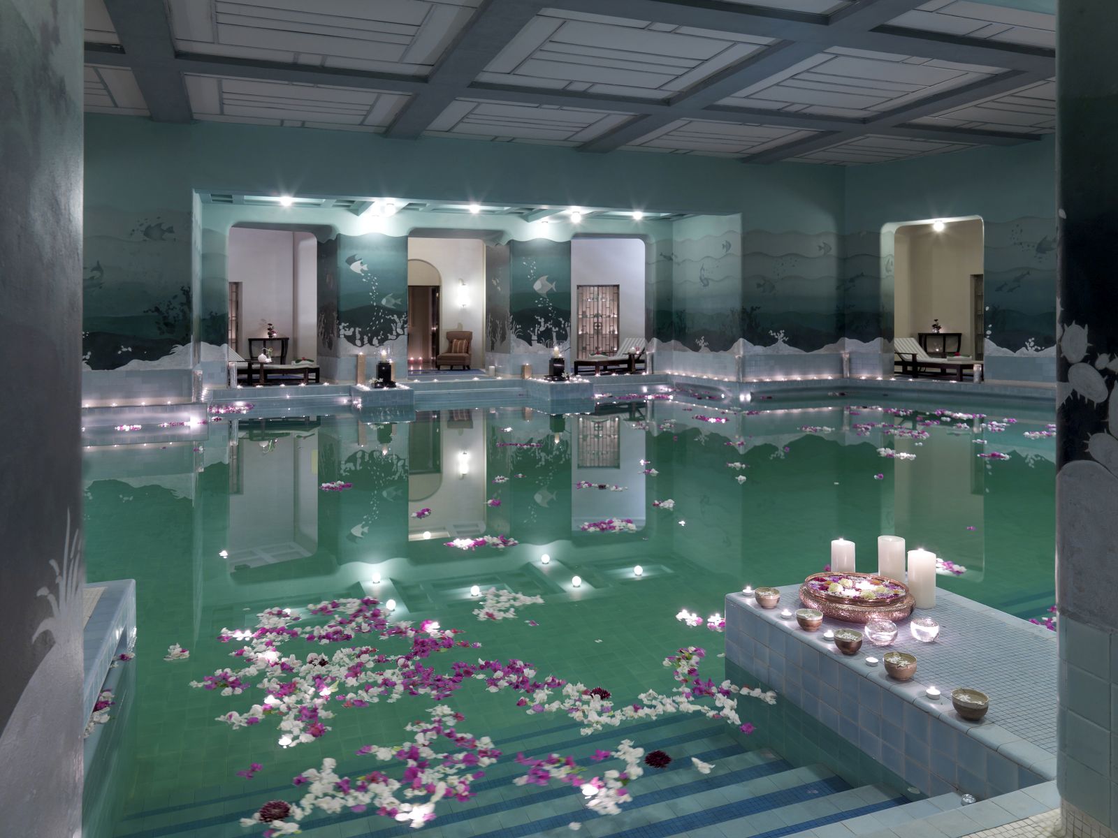 Indoor spa pool at the Umaid Bhawan hotel in Jodhpur