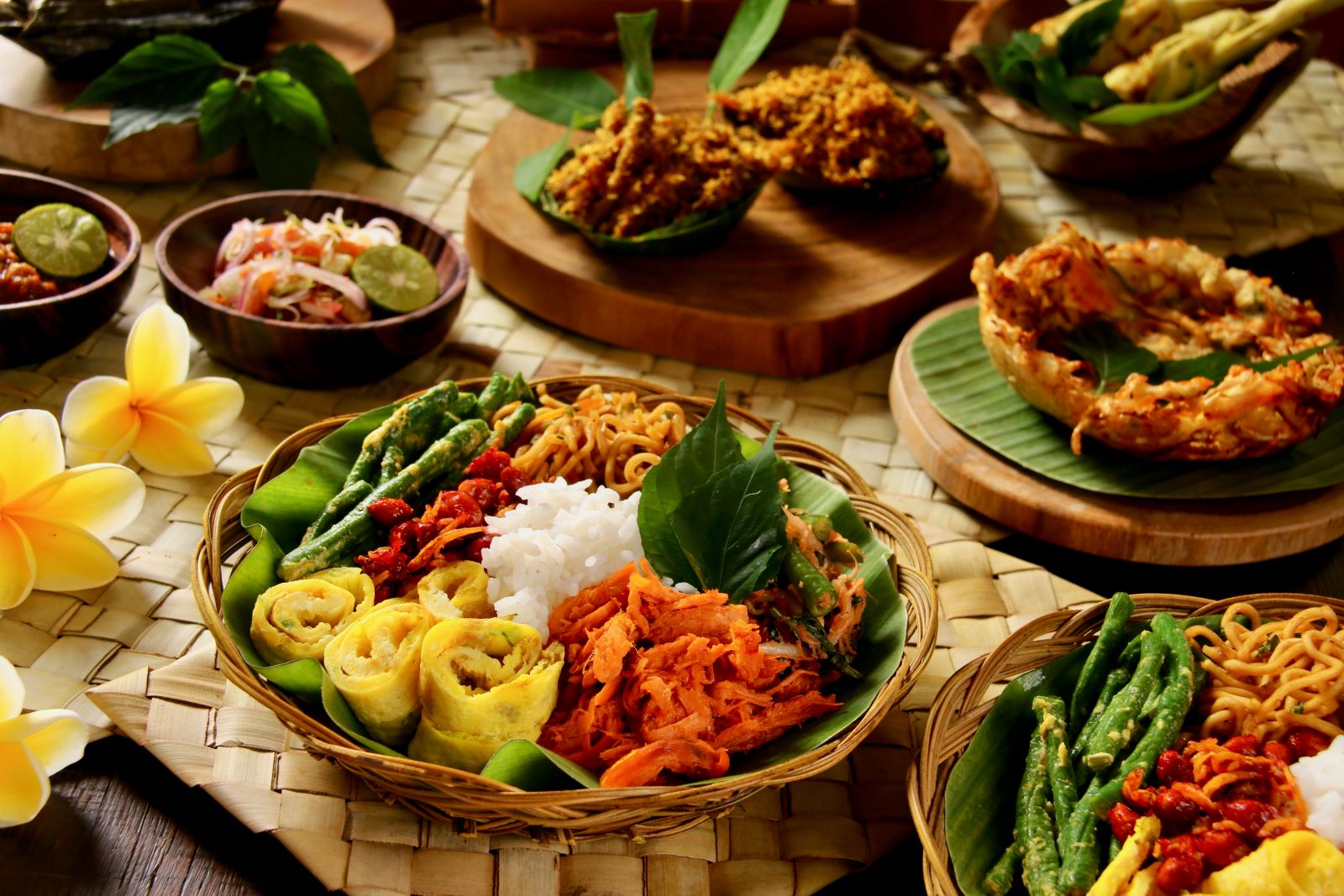 A selection of Balinese dishes