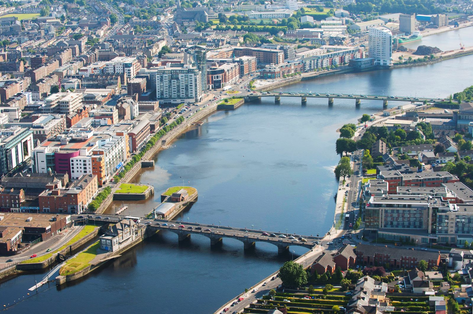 An aerial view of Limerick in Ireland