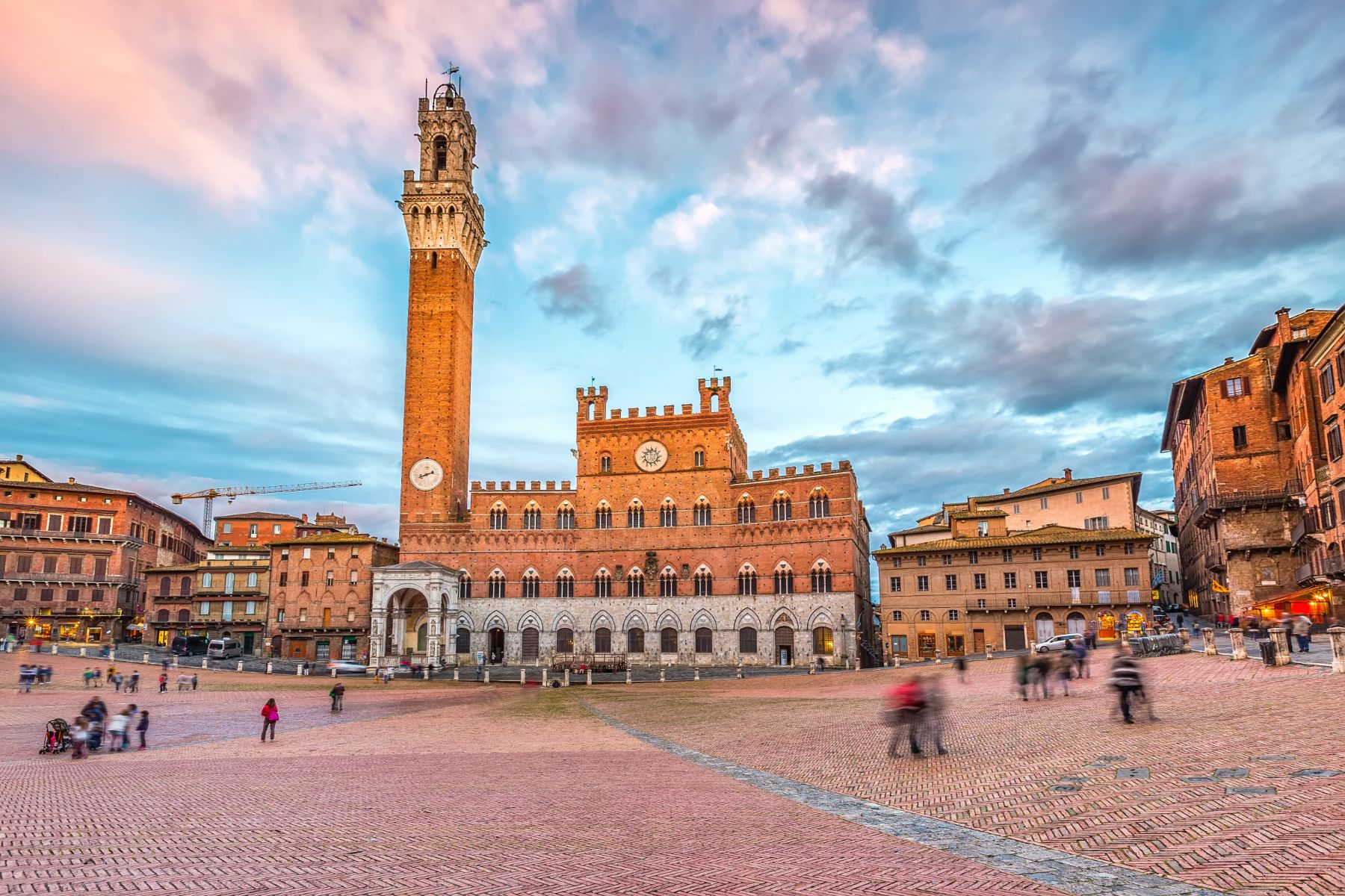 Piazza del Campo in Siena Italy in the evening light