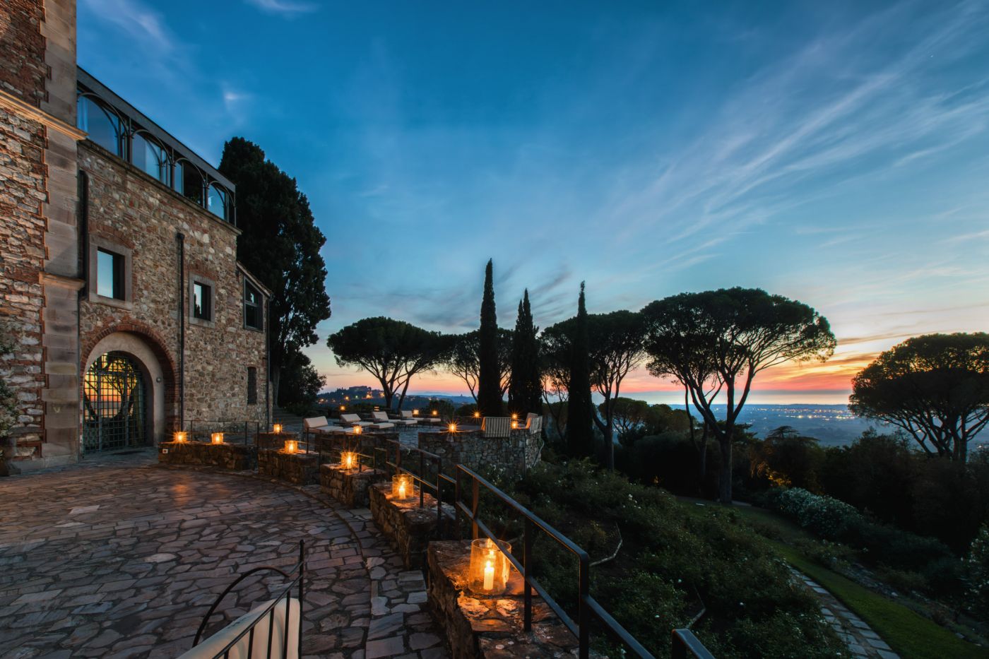 Evening Exterior at Castello Segalari in Tuscany