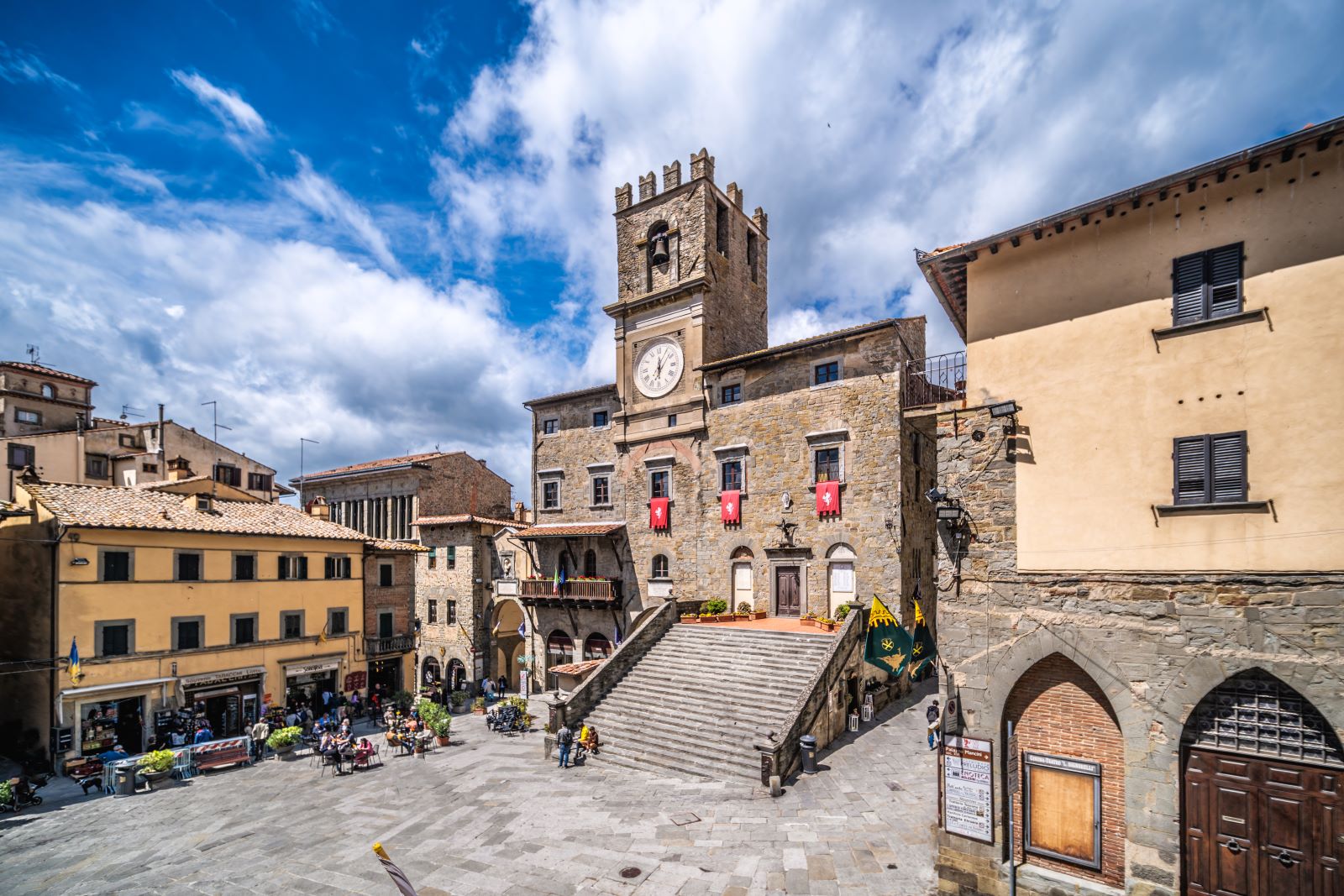 Cortona town centre in Tuscany