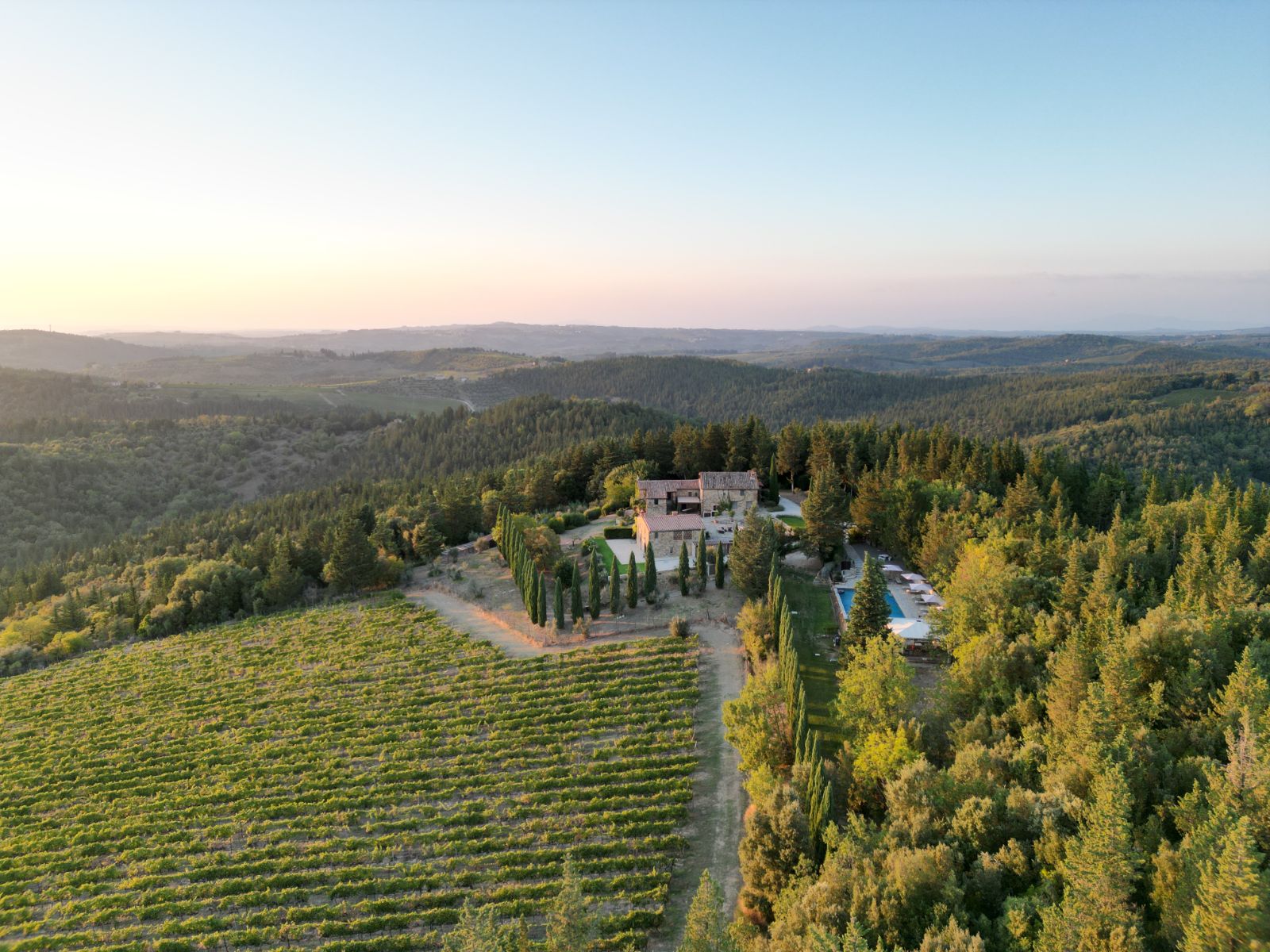 Aerial Shot of Villa Ardore in Provence