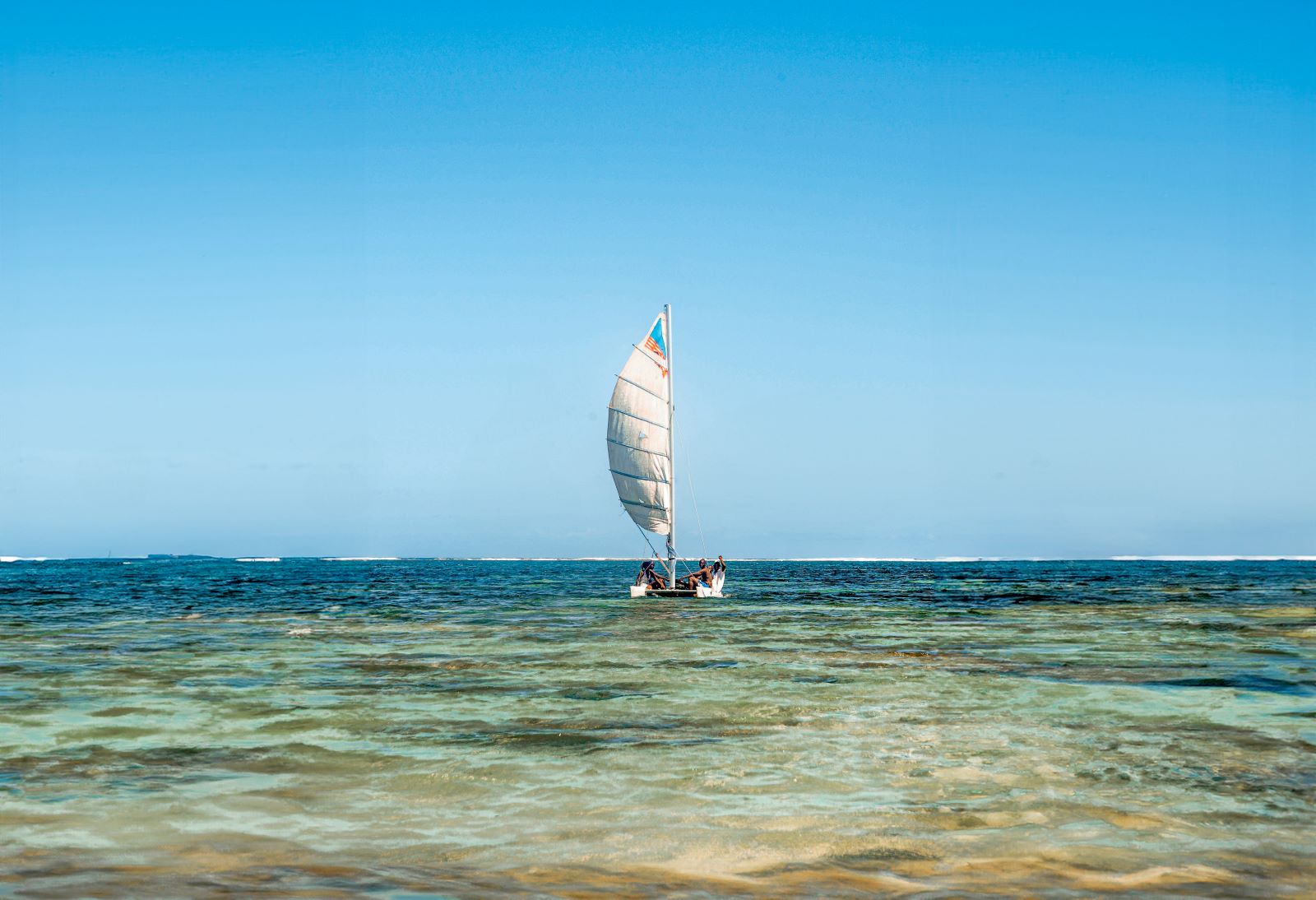 A catamaran on Diani Beach