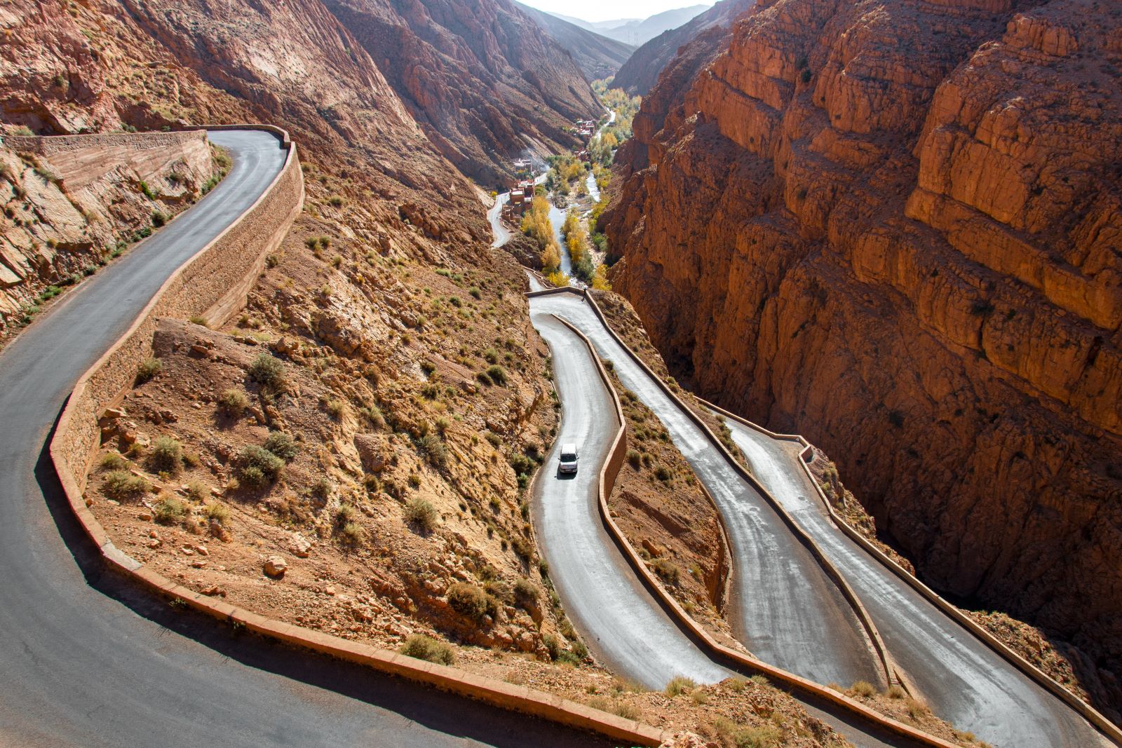 A winding road through the Dades Valley