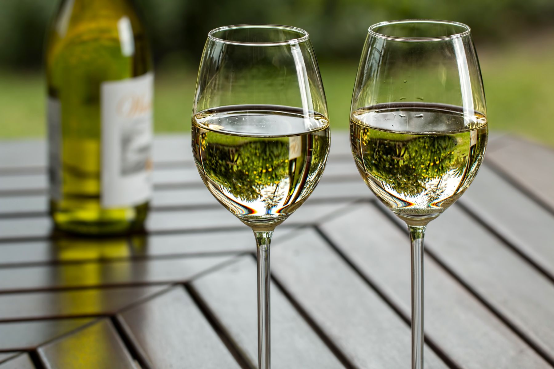 White wine served in New Zealand