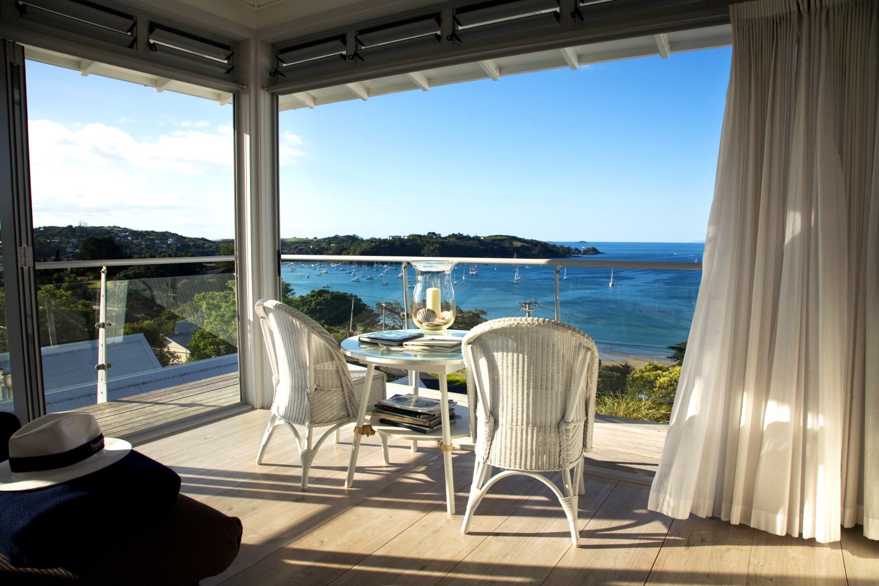 Lighthouse view from the Boatshed in Waiheke Island