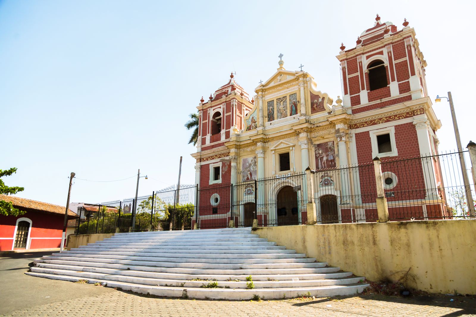 Exterior view of a church in Leon, Nicaragua