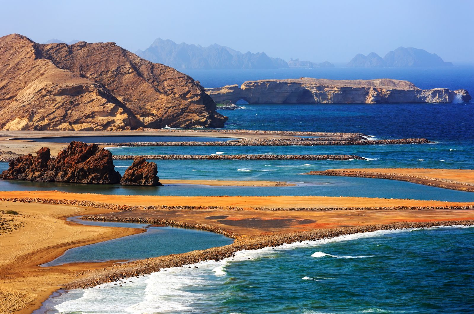 View of the coastline near Muscat Oman