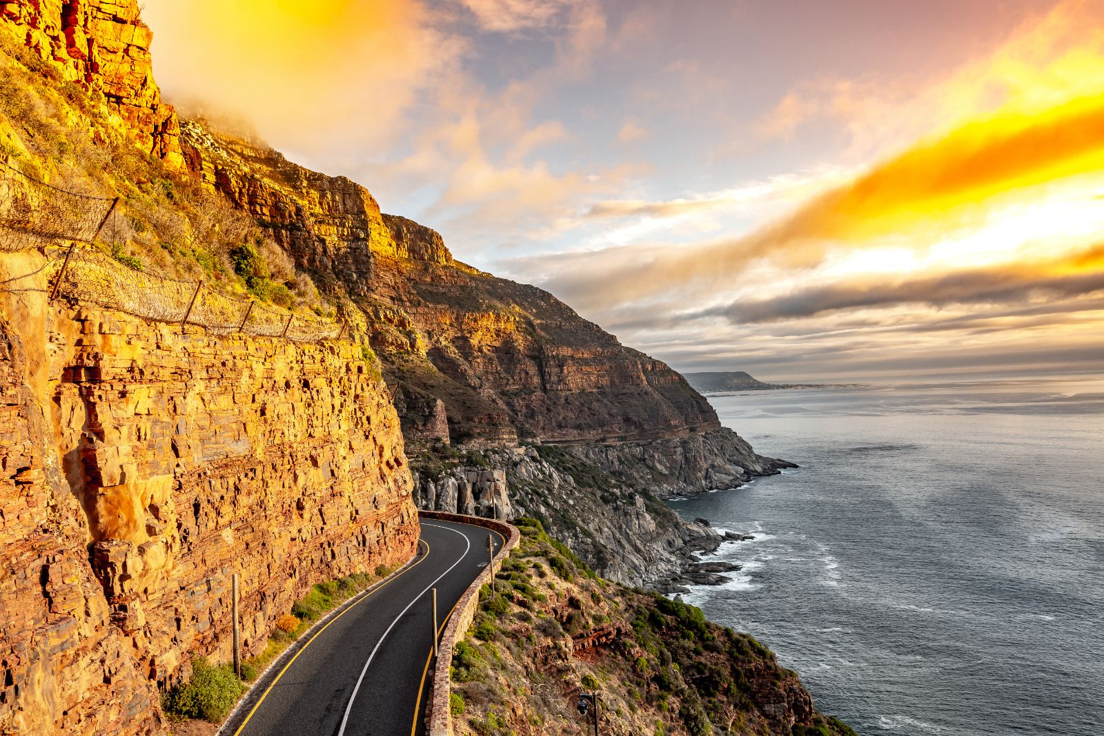 Cliffside road at Chapmans Peak near Cape Town South Africa