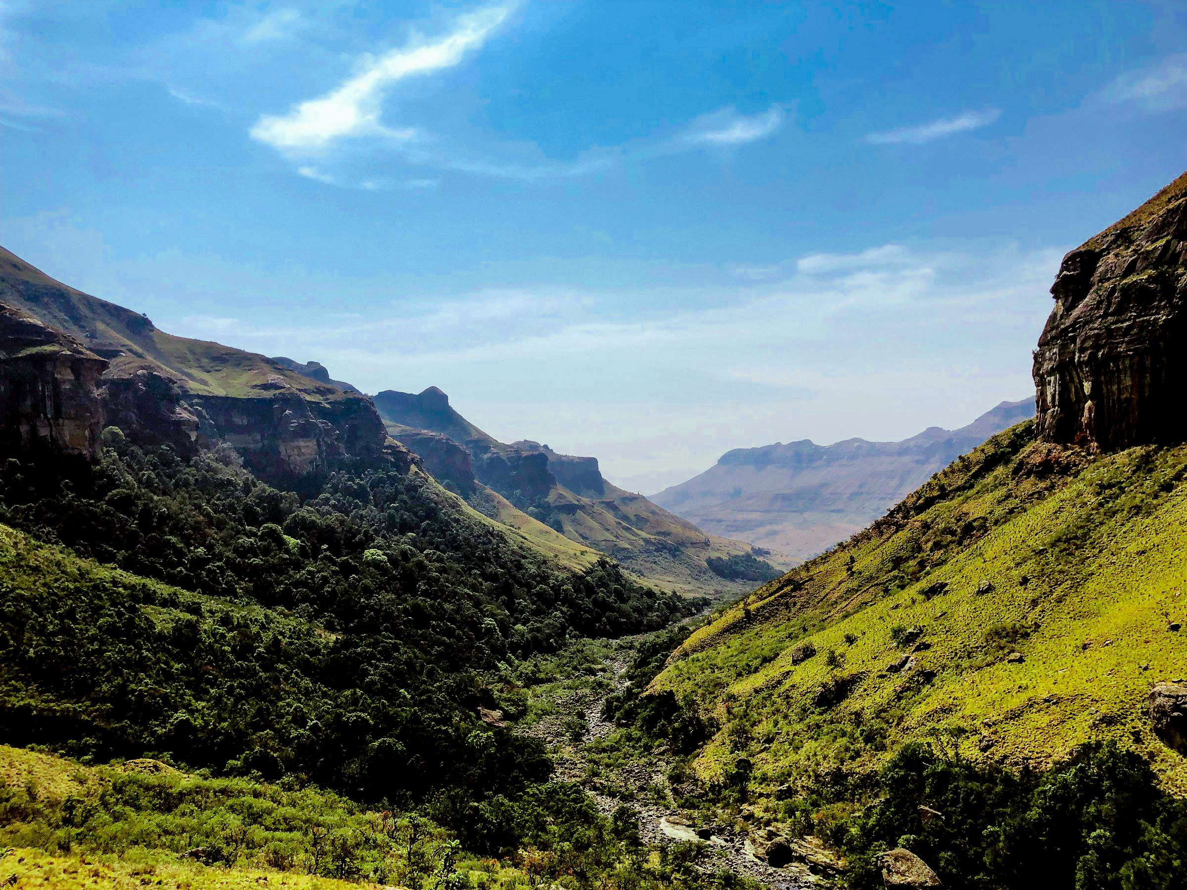 A view of a valley in Kwazulu Natal in South Africa