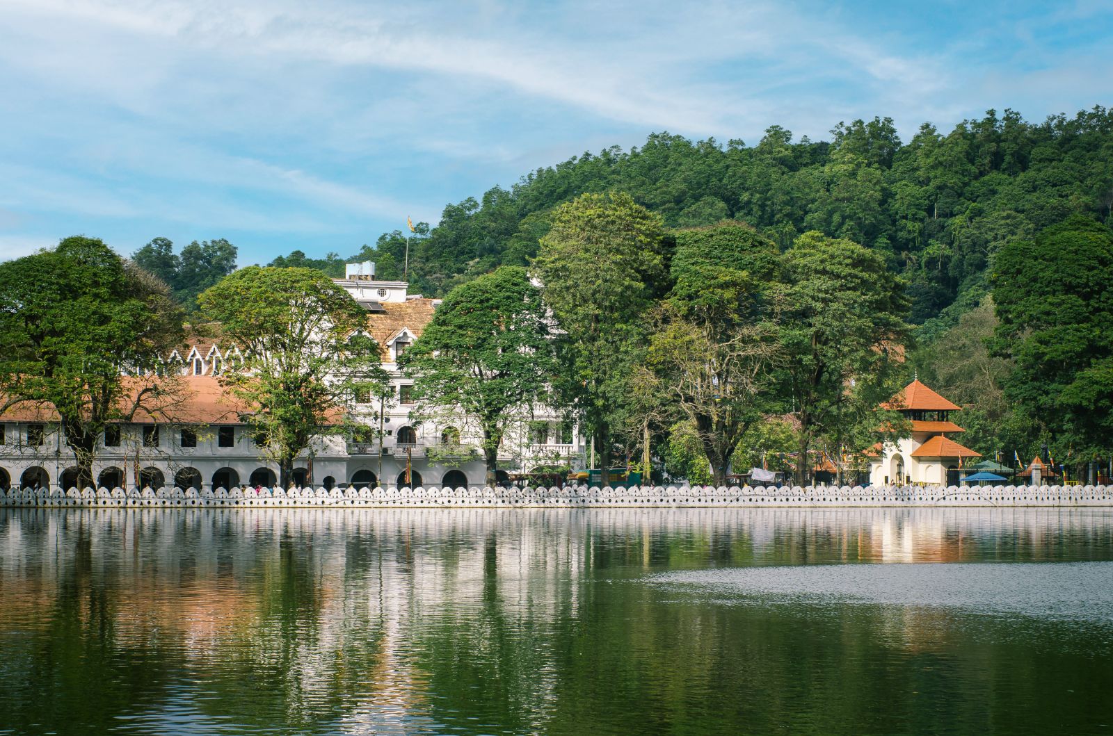 Exterior view of The Temple of the Tooth in Kandy