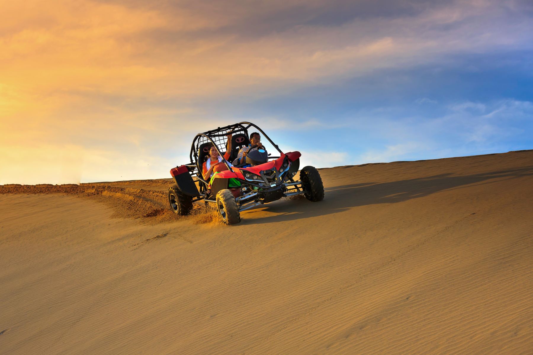 A dune buggy in the desert of the UAE