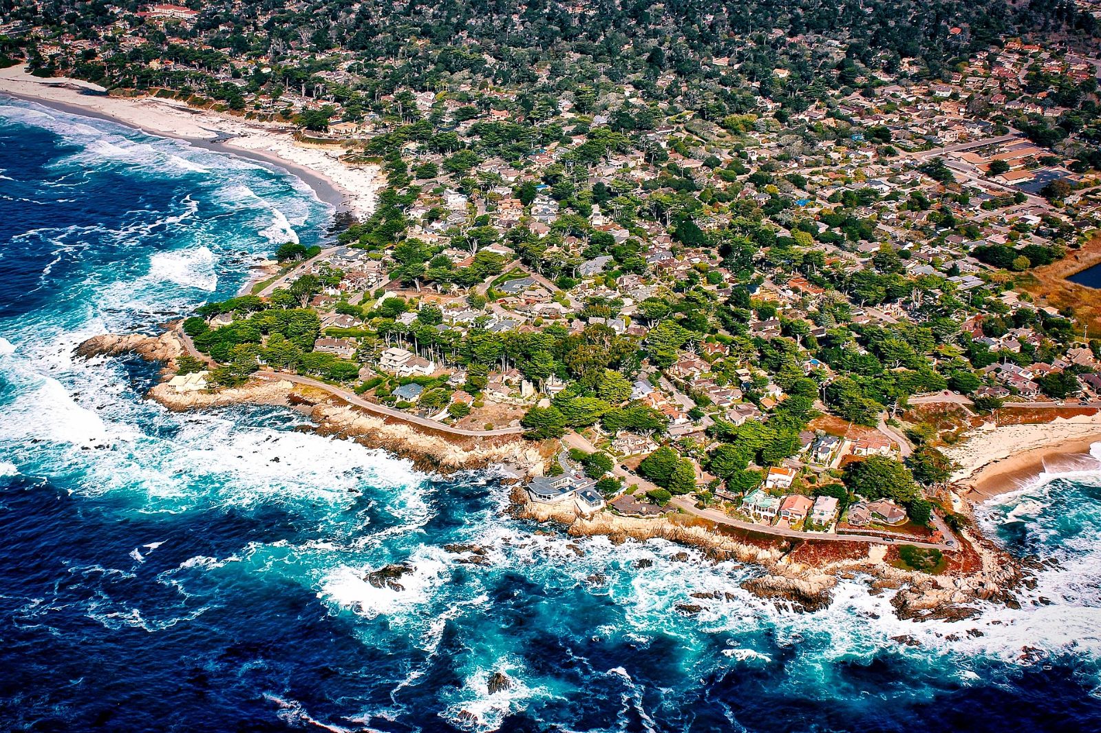 Aerial view of California in CA, USA