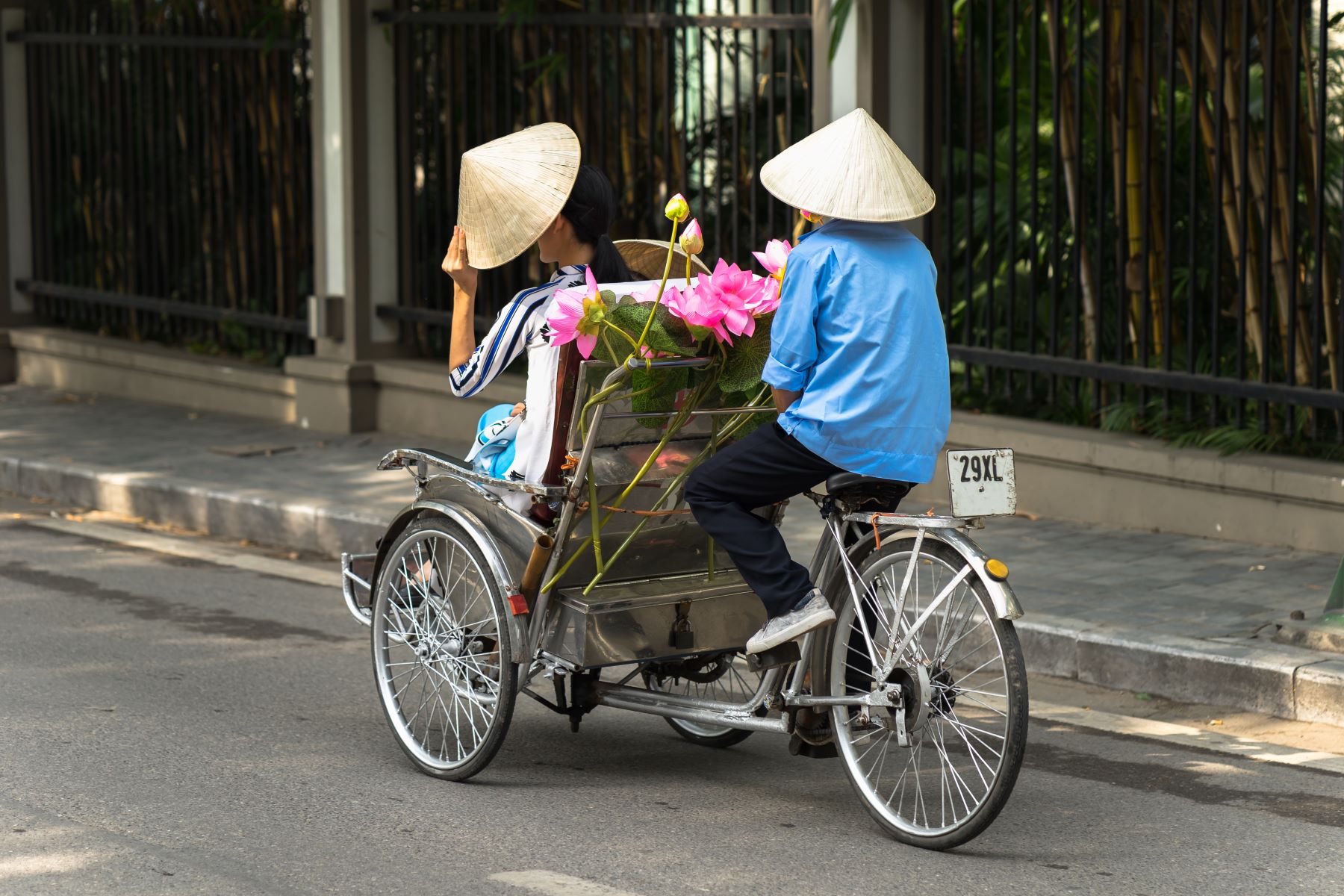 A cyclo transporting guests in Hanoi