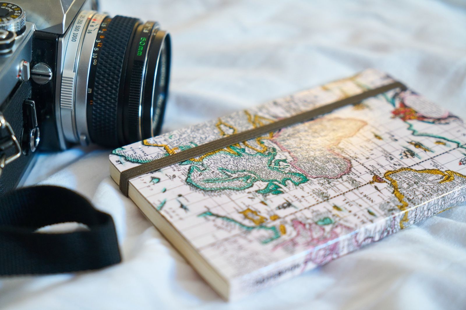 A camera and journal for documenting a sabbatical