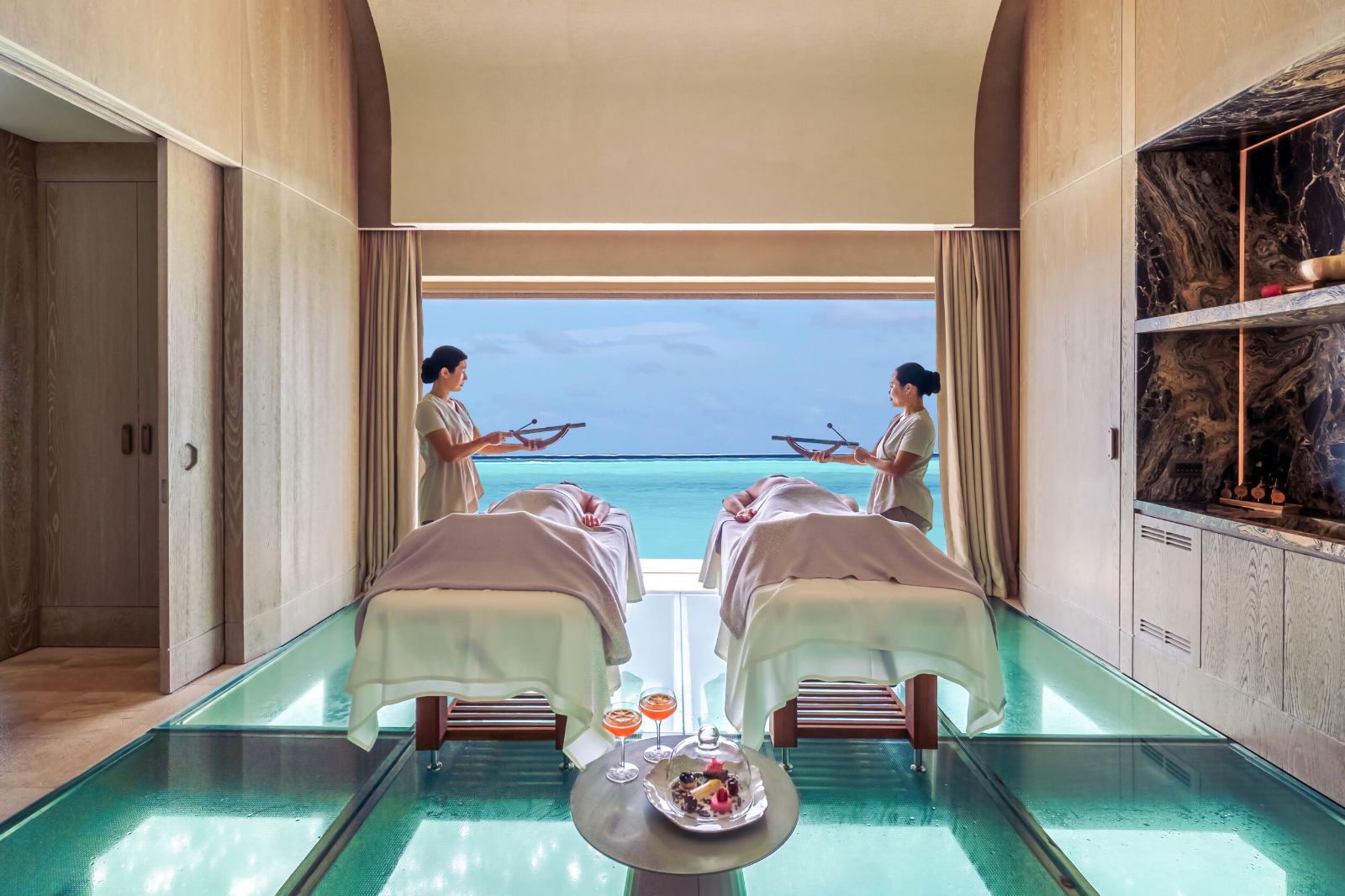 Ocean Sala spa room at Joali Being in the Maldives