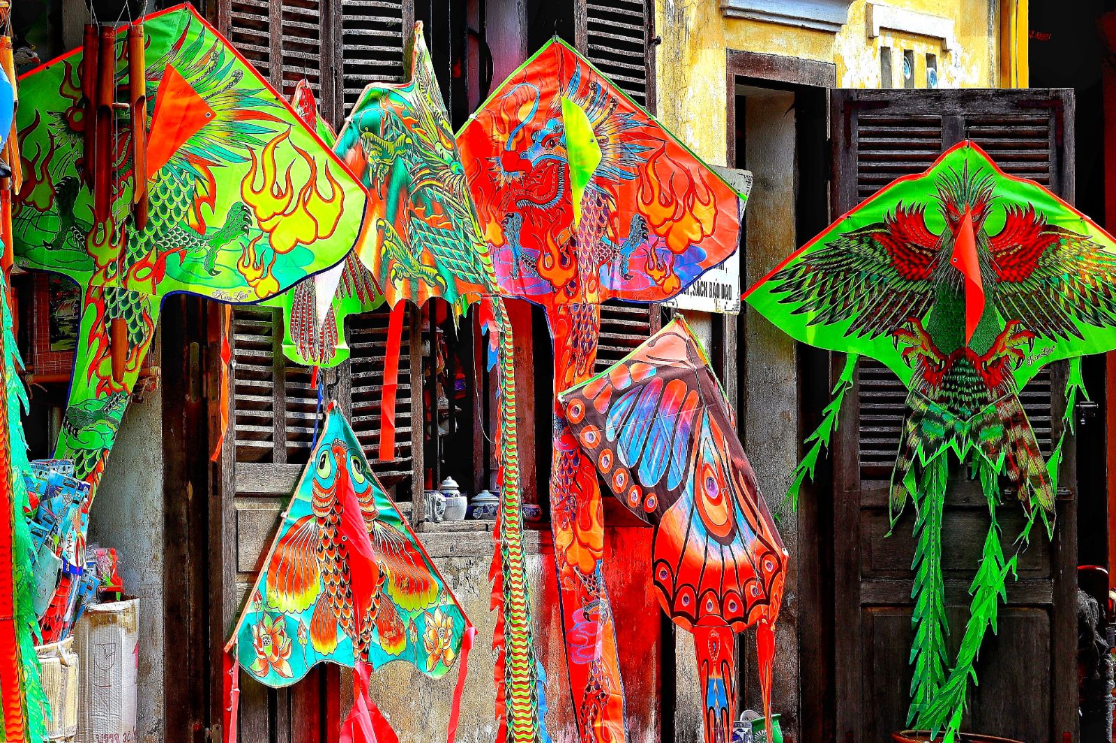 Handmade kites crafted in Hoi An